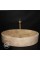 Traverten Oval Tasarım Lavabo Traverten Oval Tasarım Lavabo