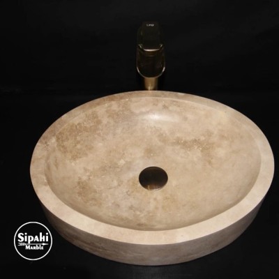 Traverten Oval Tasarım Lavabo Traverten Oval Tasarım Lavabo