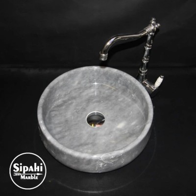 Gri Mermer Armut Tasarım Lavabo Gri Mermer Armut Tasarım Lavabo