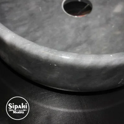 Gri Mermer Armut Tasarım Lavabo Gri Mermer Armut Tasarım Lavabo