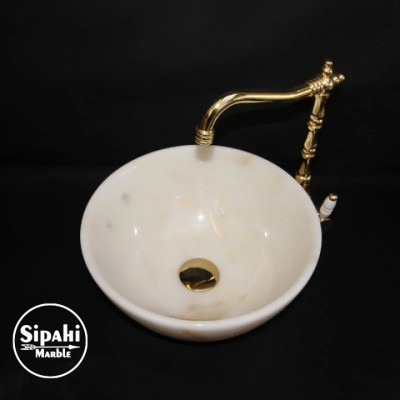 Afyon Kristal Sarılı Beyazlı Lavabo Afyon Kristal Sarılı Beyazlı Lavabo