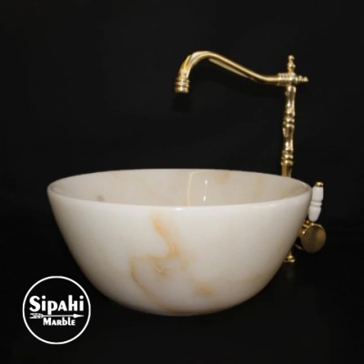 Afyon Kristal Sarılı Beyazlı Lavabo Afyon Kristal Sarılı Beyazlı Lavabo