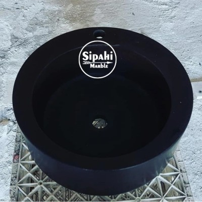 Bazalt Siyah Silindir Lavabo Bazalt Siyah Silindir Lavabo