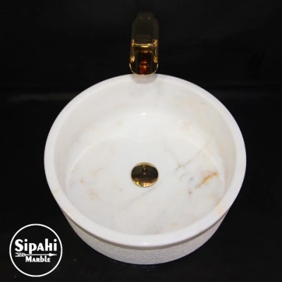 Afyon Sarılı Dışı Taramalı Silindir Lavabo Afyon Sarılı Dışı Taramalı Silindir Lavabo