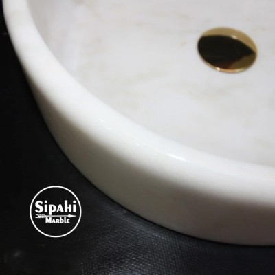 Afyon Kristal Beyaz Silindir Lavabo Afyon Kristal Beyaz Silindir Lavabo