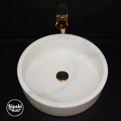 Kristal Beyaz Silindir Lavabo Kristal Beyaz Silindir Lavabo