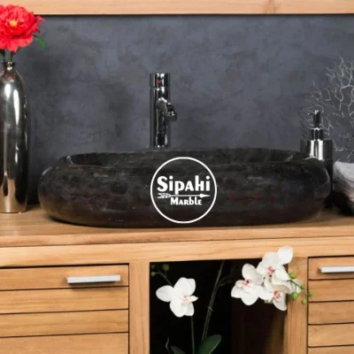 Black Marble Curved Boat Shaped Sink Black Marble Curved Boat Shaped Sink
