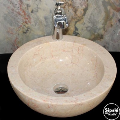 Rozalya Bej Batarya Çıkışlı Lavabo Rozalya Bej Batarya Çıkışlı Lavabo
