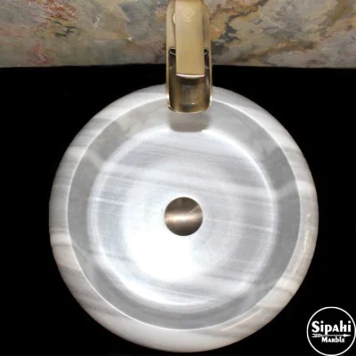Marmara Dikey Pijamalı Bombeli Lavabo Marmara Dikey Pijamalı Bombeli Lavabo