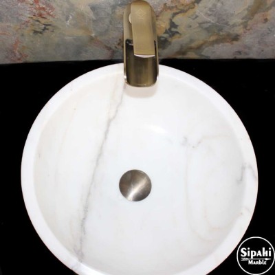 Afyon Sarılı Kalın Kenar Çanak Lavabo Afyon Sarılı Kalın Kenar Çanak Lavabo