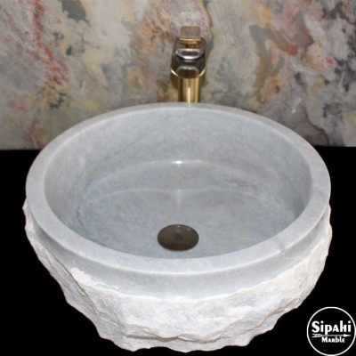 Gri Mermer Dışı Patlatma Dizayn Lavabo Gri Mermer Dışı Patlatma Dizayn Lavabo