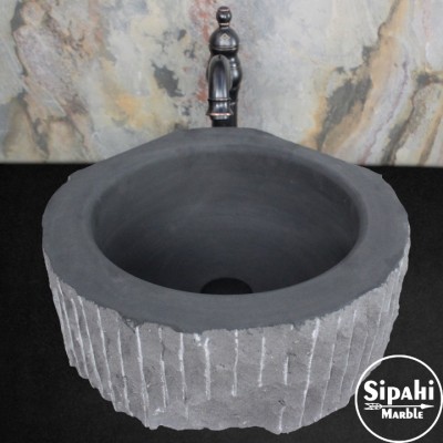 Bazalt Doğal Patlatma Silindir Lavabo Bazalt Doğal Patlatma Silindir Lavabo