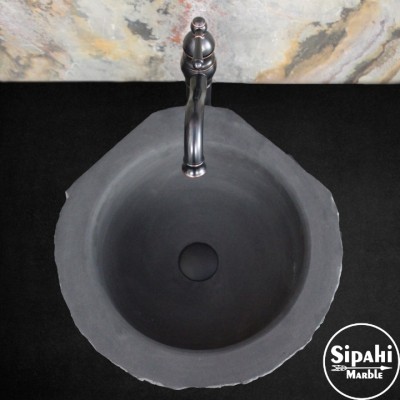 Bazalt Doğal Patlatma Silindir Lavabo Bazalt Doğal Patlatma Silindir Lavabo