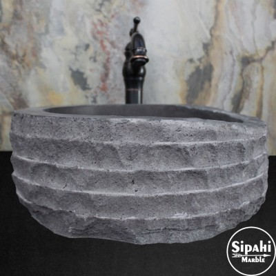 Bazalt Dışı Şekilli Patlatma Kenar Kırma Lavabo Bazalt Dışı Şekilli Patlatma Kenar Kırma Lavabo