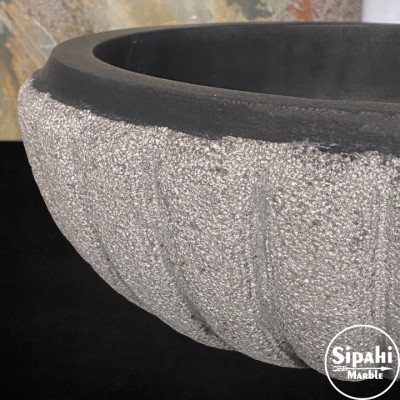 Bazalt Dışı Mucartalı Kavun Dilimli Lavabo Bazalt Dışı Mucartalı Kavun Dilimli Lavabo