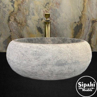 Tundra Gri Bombeli Lavabo