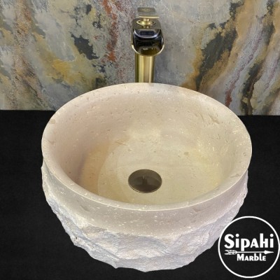 Traverten Dışı Doğal Patlatma Modern Lavabo Traverten Dışı Doğal Patlatma Modern Lavabo