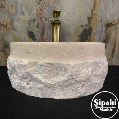 Traverten Dışı Doğal Patlatma Modern Lavabo Traverten Dışı Doğal Patlatma Modern Lavabo
