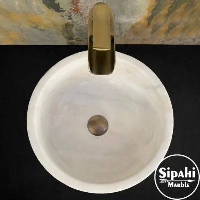 Kristal Sarılı Dışı Dizayn Dikey Patlatma Lavabo Kristal Sarılı Dışı Dizayn Dikey Patlatma Lavabo