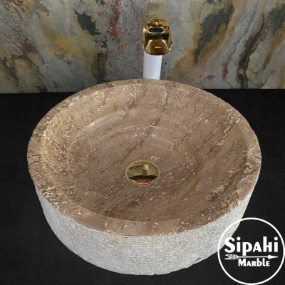 Noche Traverten Dışı Taramalı İç Dizayn Lavabo Noche Traverten Dışı Taramalı İç Dizayn Lavabo