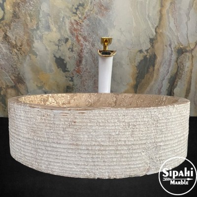 Noche Traverten Dışı Taramalı İç Dizayn Lavabo Noche Traverten Dışı Taramalı İç Dizayn Lavabo
