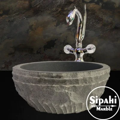 Bazalt Dışı Doğal Patlatma Stand Lavabo Bazalt Dışı Doğal Patlatma Stand Lavabo