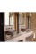 Gümüş Traverten Standlı V Model Lavabo Gümüş Traverten Standlı V Model Lavabo