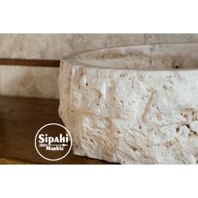 Eskitme Traverten Dışı Patlatma Lavabo Eskitme Traverten Dışı Patlatma Lavabo