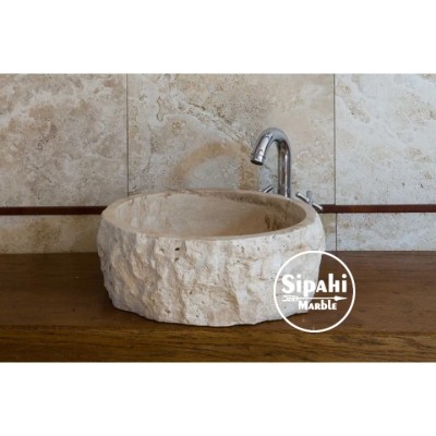 Eskitme Traverten Dışı Patlatma Lavabo Eskitme Traverten Dışı Patlatma Lavabo