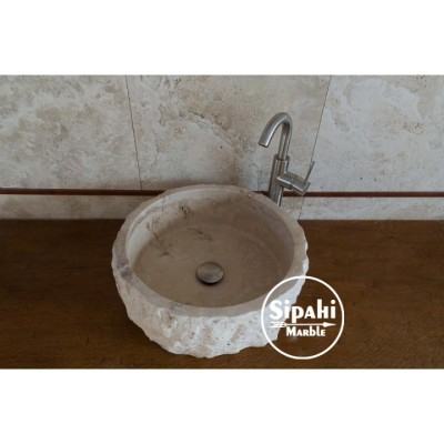 Eskitme Traverten Dışı Patlatma Lavabo Eskitme Traverten Dışı Patlatma Lavabo