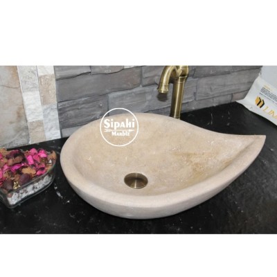 Noche Traverten Damla Model Lavabo Noche Traverten Damla Model Lavabo