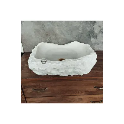 Bal Onyx Naturel Patlatma Elips Lavabo Bal Onyx Naturel Patlatma Elips Lavabo