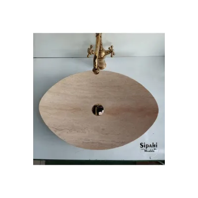Traverten Kayık Lavabo Traverten Kayık Lavabo