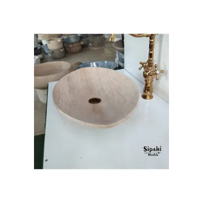 Traverten Kayık Lavabo Traverten Kayık Lavabo