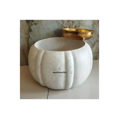 Bej Mermer Kavuk Model Mini Kurna Bej Mermer Kavuk Model Mini Kurna
