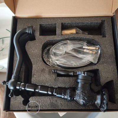 Siyah İşlemeli Kısa Lavabo Bataryası Siyah İşlemeli Kısa Lavabo Bataryası