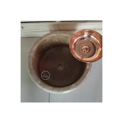 Koyu Traverten İnce Dilimli Delikli Dizayn Koyu Traverten İnce Dilimli Delikli Dizayn