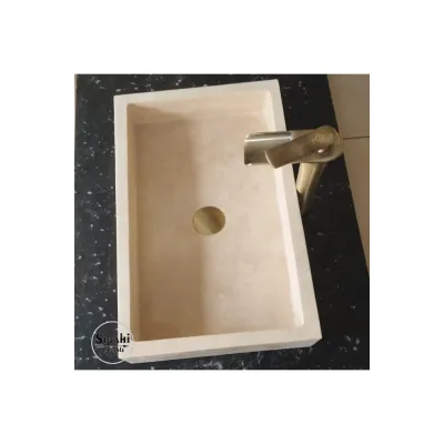Traverten Köşeli Klasik Lavabo Traverten Köşeli Klasik Lavabo