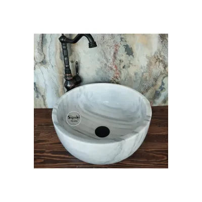 Marmara Mermer İnce Ayaklı Lavabo Marmara Mermer İnce Ayaklı Lavabo