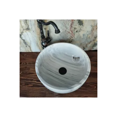 Marmara Mermer İnce Ayaklı Lavabo Marmara Mermer İnce Ayaklı Lavabo