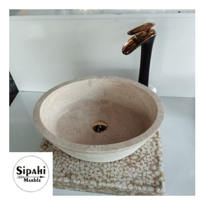 Traverten Dışı Mucartalı Elips Lavabo Traverten Dışı Mucartalı Elips Lavabo