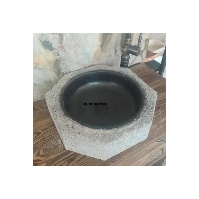 Bazalt Siyah Dışı Mucartalı Yıldız Lavabo Bazalt Siyah Dışı Mucartalı Yıldız Lavabo
