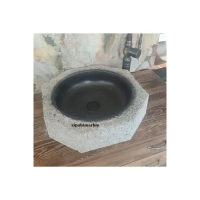 Bazalt Siyah Dışı Mucartalı Yıldız Lavabo Bazalt Siyah Dışı Mucartalı Yıldız Lavabo