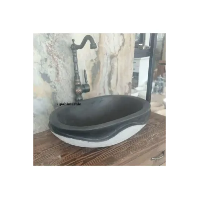Bazalt Siyah Dışı Mucartalı Elips Lavabo Bazalt Siyah Dışı Mucartalı Elips Lavabo