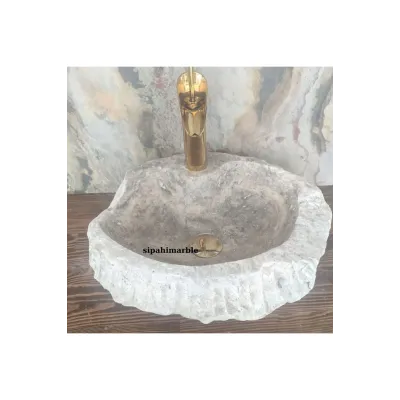 Süprem Mermer Batarya Çıkışlı Modern Lavabo Süprem Mermer Batarya Çıkışlı Modern Lavabo