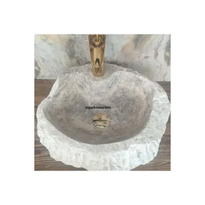 Süprem Mermer Batarya Çıkışlı Modern Lavabo Süprem Mermer Batarya Çıkışlı Modern Lavabo