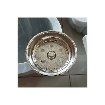 Krom Kaplama Osmanlı Hamam Tası - Pirinç Krom Kaplama Osmanlı Hamam Tası - Pirinç