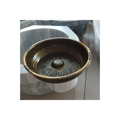 Antik Eskitme Hamam Tası - Pirinç Antik Eskitme Hamam Tası - Pirinç