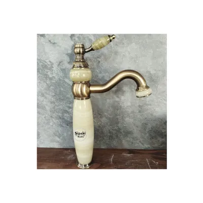 Antik Onyx Detaylı Uzun Çanak Lavabo Bataryası Antik Onyx Detaylı Uzun Çanak Lavabo Bataryası