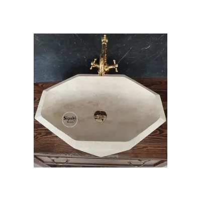 Traverten Elmas Kesim Oval Lavabo Traverten Elmas Kesim Oval Lavabo